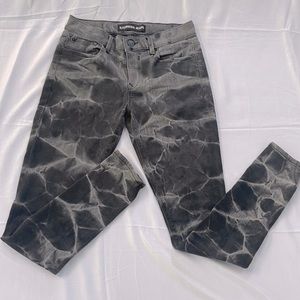 Brand Express black/grey tie die mid rise legging with 5 pockets